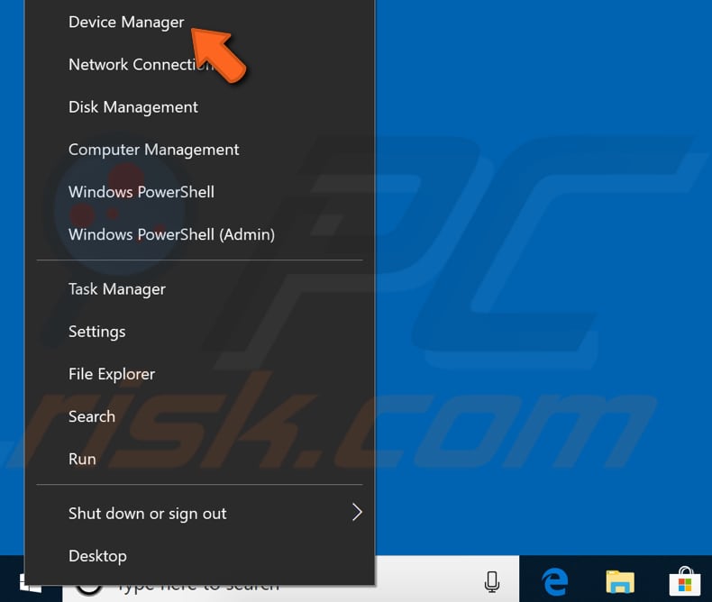 windows 10 open device manager